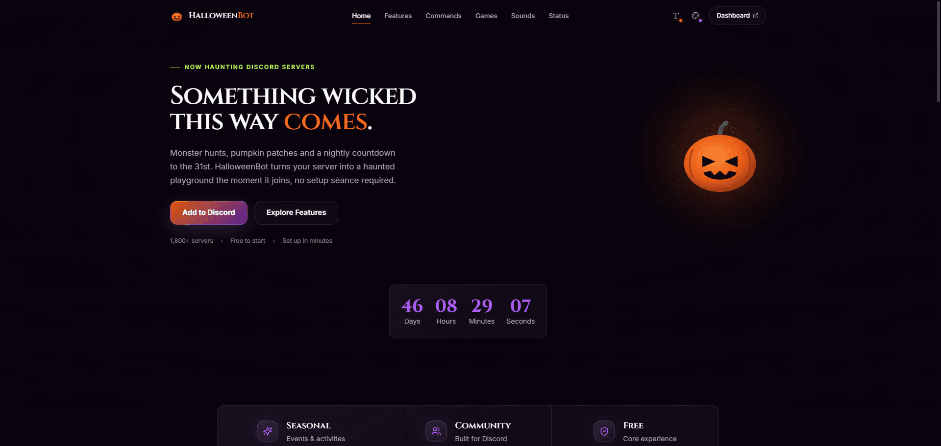 Halloween Bot — home