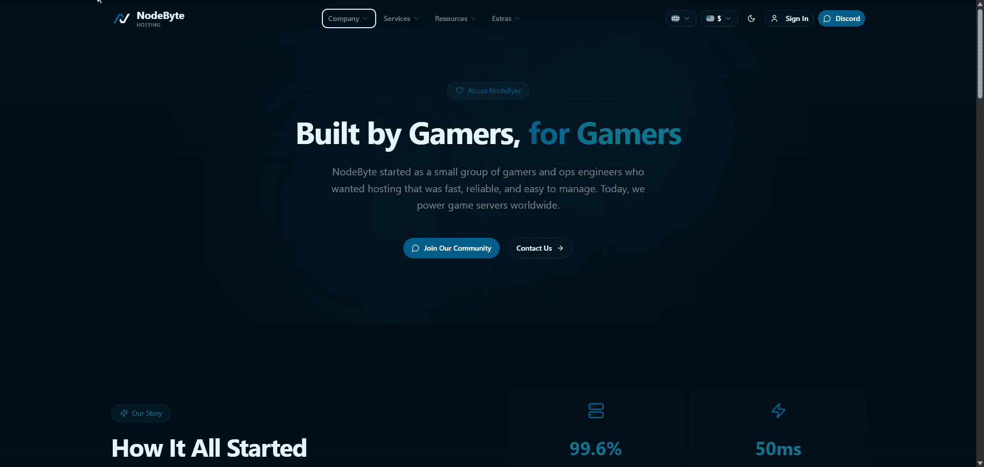 NodeByte Hosting — about