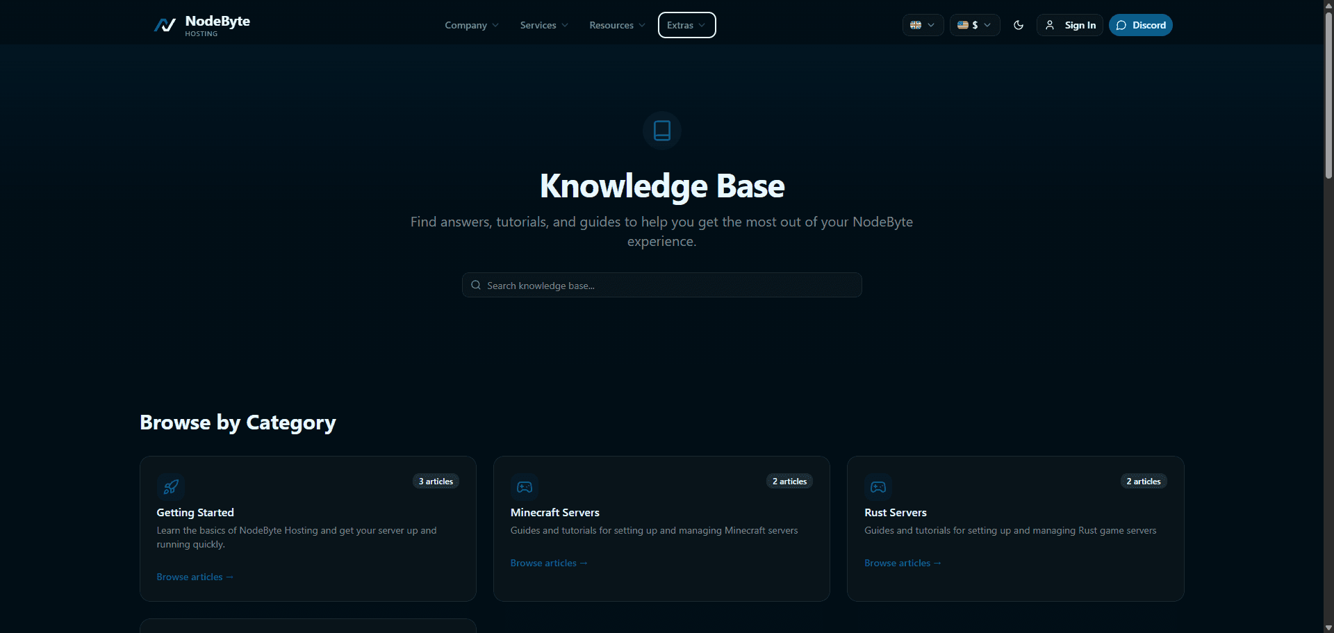 NodeByte Hosting — kb